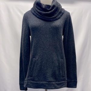 J. Crew Funnel-Neck Sweatshirt Charcoal Grey Sz Medium